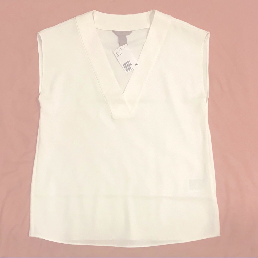 H&M Simple White Blouse with Tags!